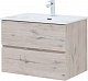 Aquanet Мебель для ванной Алвита New 70 2 ящика подвесная дуб веллингтон белый – фотография-20